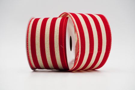 Striped Wired Ribbon_KF6695GC-7-7_Red